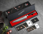 XINZUO 8 Inch Hammered Damascus Chef Knife,67 Layers Damascus Steel Kitchen Knife,Professional Japenese Chef Knife with Gift Box, Dark Brown Pakkawood Handle, Razor Sharp-He Series