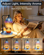 Candle Warmer Lamp with Timer Dimmable, Adjustable Candle Warmer Lamp for Jar Candles 3-Wick, Flameless Smokeless Candle Heater with 2 Bulbs, Home Decor Birthday Mothers Day for Women Mom