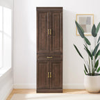 Crosley Furniture Stanton Pantry Storage Cabinet with Shelves, Kitchen, Dining, or Laundry Room, Coffee