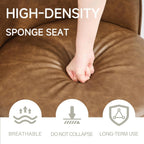 Faux Leather Swivel Barrel Accent Chair, Upholstered Kitchen Dining Room Chair, Makeup Vanity Side Chair for Bedroom Living Room - Brown