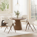 COLAMY Dining Chairs Set of 4, Modern Upholstered Dining Room Kitchen Chairs with Iron Legs, Open Back and Padded Seat, for Living Room/Restaurant/Cafe, Beige