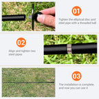 12 Sets Garden Stake Netting Support, Heavy Duty Metal Garden Poles for Netting, Powder Coated Carbon Steel Lawn Plant Support Cage, 72 Inch Garden Fencing Protection Frame