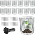 12 Packs 14'' Dia x 14'' H Plant Wire cage 24 Pcs Metal Plant Protection Mesh Plant Cages Bunny Barricades Plant Protection Wire Cage for Flowers Vegetables Protection from Animals