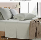 LANE LINEN 600 TC 100% Mercerized Cotton Twin XL Sheets Set, Soft & Comfy Sateen Weave - Perfect for Hospital beds or Dorm Room, Luxury Hotel Like Thick Sheets Twin XL Size Sheet Set - Mineral