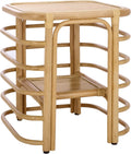 SAFAVIEH Home Collection - Maestro Natural Rattan Accent Table, Tropical Boho Design, Fully Assembled (ACC5400A)