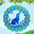 Dog Wind Spinners Labrador Dog Gifts for Women/Men 12 inch 3D Stainless Steel Hanging Wind Spinner Metal Wind Catchers Kinetic Sculpture for Indoor/Outdoor Decor, Yard Art, Garden Decorations