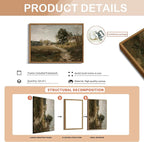 Floating Framed Vintage Canvas Wall Art Decor, Modern Countryside Wall Decor for Living Room, Nature Landscape Pictures Paintings Prints for Bedroom Hallway Office Decoration 8x10 inch