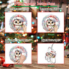 Christmas Owl Wind Spinner,3D Owl Spinner for Yard and Garden 3D Steel Wind Spinner Outdoor Hanging Wind Spinner 10 inch 3D Xmas Cute Owl Swirl