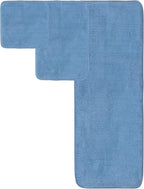 POLYTE Oversize, 60 x 30 in., Quick Dry Lint Free Microfiber Bath Towel Set, 6 Piece (Blue)
