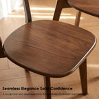 Modern Dining Chairs Set of 4, Solid Oak Wood Dining Chair with Comfortable Backrest, Sturdy Wooden Chairs for Kitchen, Dining Room