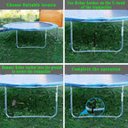 12-Inch Trampoline Wind Stakes, Extra Heavy Duty U Shaped Coated Rebar Stakes Safety Ground Anchors for Huge Garden Decoration (6)