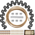 AHIER 25" 4 Pack Couch Spring Repair Kit, Sofa Supports for Sagging Cushions Upholstery Springs Seat Repair Replacement Kits - Includes 20ft Steel Stay Wire with 20 Clips, 10 Spring Clips, 40 Nails