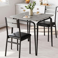 GarveeHome Dining Table for 2, Small Table and Chairs Set of 2, Square Dinette Set for 2, 3 Piece Kitchen & Dining Room Sets for Small Space (Oak, Table with 2 Upholstered Chairs)