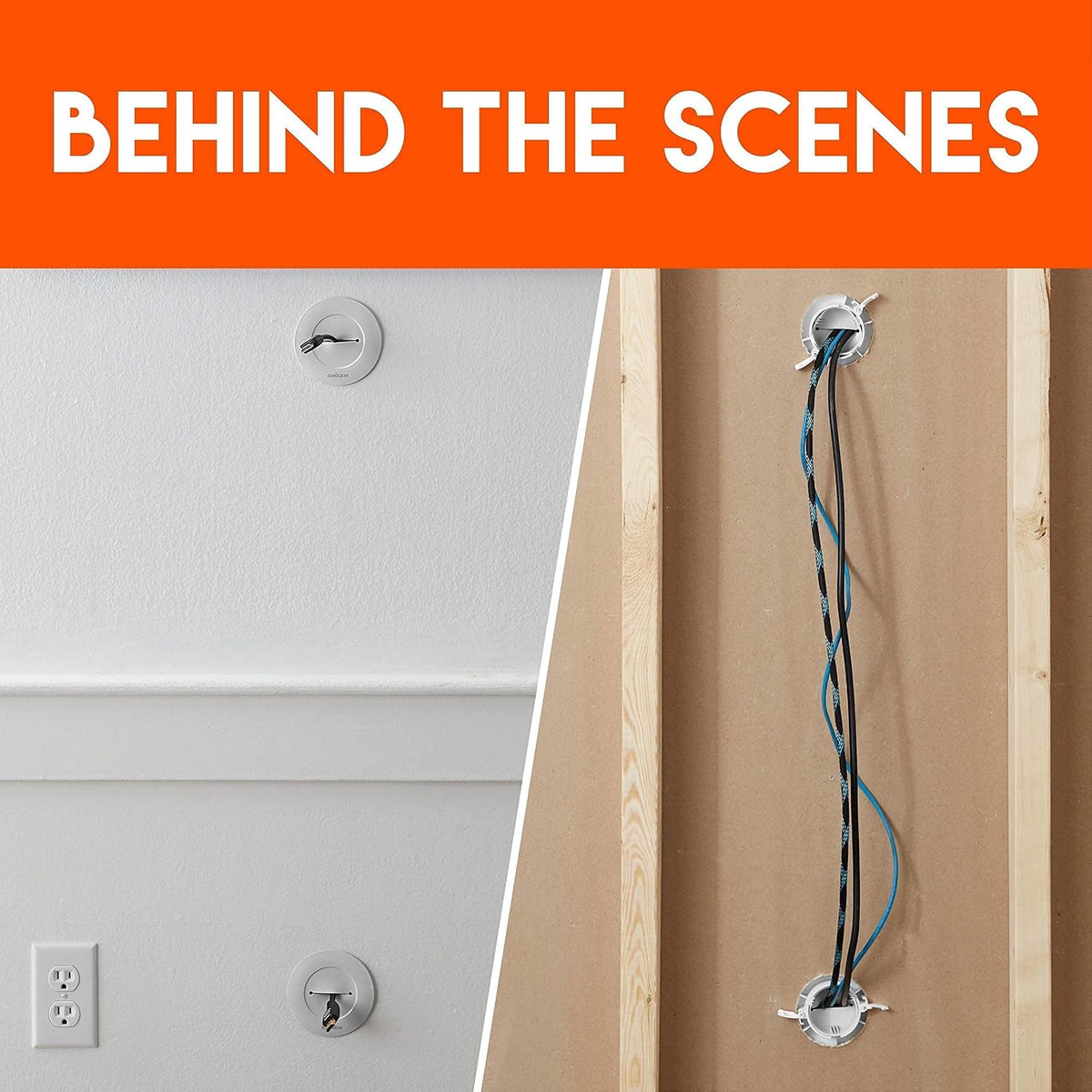 ECHOGEAR Full Motion TV Mount & in Wall TV Cable Hider Bundle - Mount TVs Up to 90" & Conceal The Wires Behind The Wall