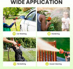 Giraffe Tools Garden Hose 25FT 1/2” Non-Expandable Lightweight Flexible Water Hoses Burst 600 psi with 9 Spray Function Nozzle Heavy Duty Hose