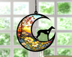Personalized Dog Memorial, Custom Name Greyhound Dog Christmas Ornament with Name, Custom Breeds, Pet Loss Light Catcher, Gifts for Lovers Loss of Pet Sympathy on Mothers Day Christmas