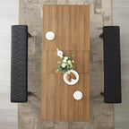 STHOUYN 63”-79” Extendable Dining Room Table, Modern Farmhouse Wooden Kitchen Table, Long Expandable Dining Table for 6 8 10, Large Expanding Tables Conference Tables (Walnut Brown)