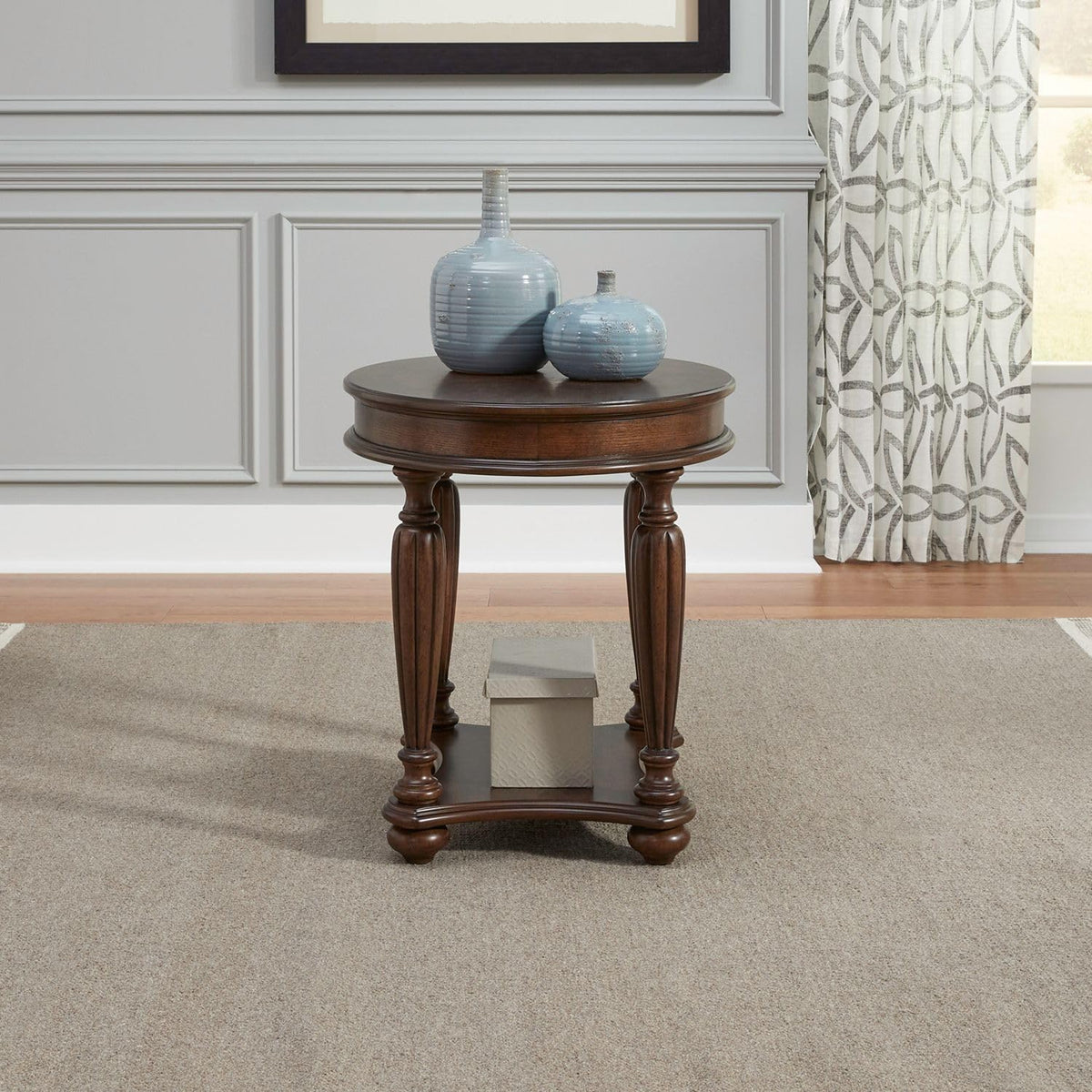 Liberty Furniture Allington Oval End Table for Living Room - Satin Sienna