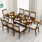 Giantex 71" Dining Table for 6-8, Large Kitchen Table with H-shaped Rubber Wood Leg and Wood Grain Tabletop, Reinforced Back Support, Non-slip Foot Pads, Dinner Tables for Living Room, Office, Dinette