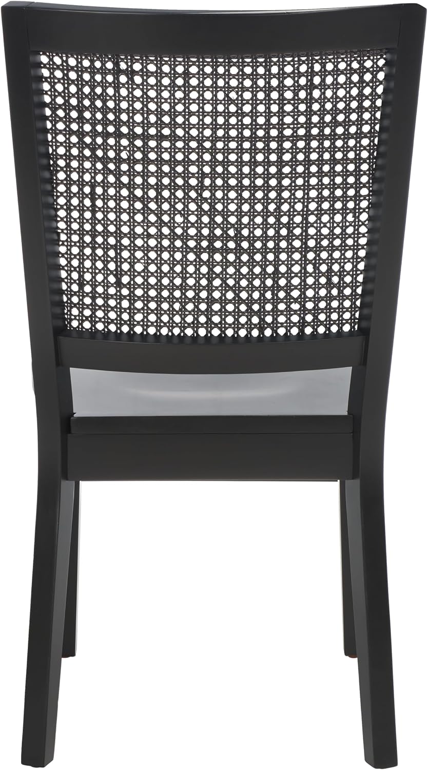 SAFAVIEH Home Collection Margo Coastal Black Dining Chair Set of 2