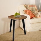 Three-Legged 23" W Round Side Modern Table with Solid American Hardwood Top