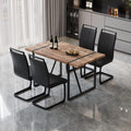 Modern Dining Table Set for 4, Wooden Kitchen Table and Chairs Set,5 Piece Dining Table Set with 1 MDF Table and 4 Upholstered Dining Chairs,55" Rectangle Kitchen Table Set for Apartment