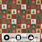 Christmas Tree Skirt 48 Inch, Red Christmas Tree Skirt Snowflake Ball Funny Xmas Decor Seasonal Winter Holiday Indoor Home Party Decorations