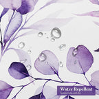 MitoVilla Purple Spring Floral Shower Curtain, Modern Plants Botanical Fabric Cloth Shower Curtains for Chic Elegant Bathroom Decor, Summer Watercolor Eucalyptus Leaf, 72x72