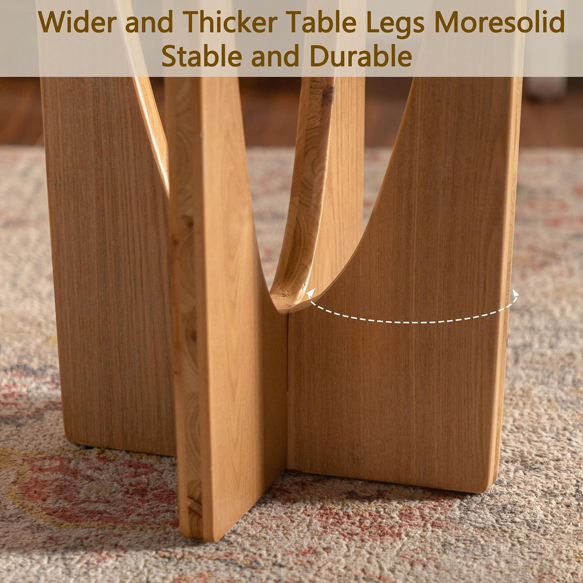 Wood Side Table, Modern Round End Table with Curved Leg, Mid-Century 24.80" Bedside Table for Living Room Bedroom Office
