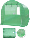 YardGrow Greenhouse Replacement Cover Larger Walk in Outdoor Plant Gardening Greenhouse, 2-Doors with 2 Mesh Windows, Frame Does NOT Included (10'x7'x7')