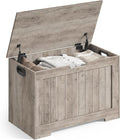 VASAGLE Storage Chest, 29.9 Inches Width Bench with 2 Safety Hinges | Shoe Bench, Farmhouse Style, for Entryway, Bedroom, Living Room, Heather Greige, SOFIE Collection ULHS011K01