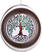 ISEO Tree of Life Wind Spinner for Yard and Garden, Hanging Outdoor Decor, Yard Art, Porch and Patio Decorations, Metal Wind Spinners Outdoor, Weather Resistant, 12”