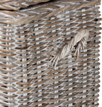 Bali & pari Clarette Whitewashed Rattan Storage Bench