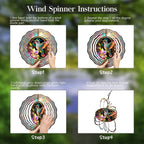 Hummingbird Wind Spinner,3D Hummingbird Spinners Gorgeous Outdoor Garden Decoration 10Inch 3D Steel Wind Spinner Outdoor Easy to Use Wind Sculptures Ideal Gift