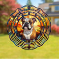 Bulldog Dog Wind Spinners Outdoor Dog Memorial Gifts, 3D Metal Kinetic Hanging Garden Wind Spinner, Spinner Decor, Wind Sculptures for Outdoor & Indoor, Window, Yard Decor (Bulldog 1)
