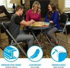 LIFETIME 33-Inch Round Folding Table, Black, Portable Indoor Outdoor Use