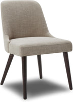CHITA Mid-Century Modern Dining Chair, Upholstered Fabric Accent Chair for Dining Room, Set of 4,Beige