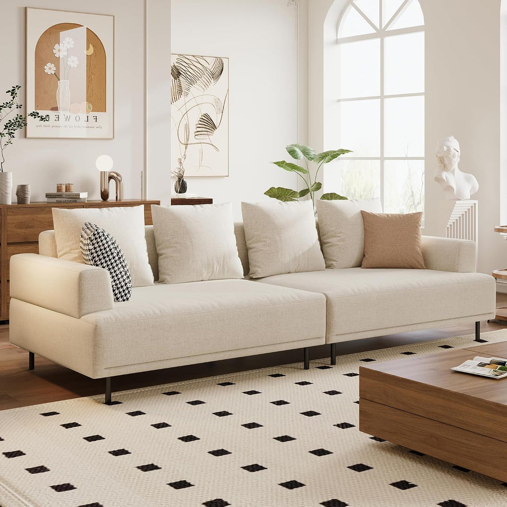 109.4" W Modular Sectional Sofa Couch for Living Room, Beige