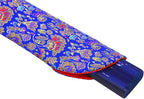 Amajiji 8.27"(21cm) Hand Held Bamboo Silk Folding Fan Hand Fan,Chinese/Japanese Charming Elegant Vintage Retro Style,Women Ladys Girls Best Gifts (Blue)