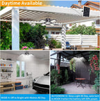 Aqonsie Solar Shed Light Outdoor Indoor, 176LED Solar Powered Motion Sensor Pendant Light Daytime Available, Solar Indoor Lights with 5 Lighting Modes & Remote for Shed Gazebo Barn Garage Home