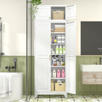 Polup 90" Pantry Cabinet, Tall Metal Storage Cabinet with Doors and Shelves