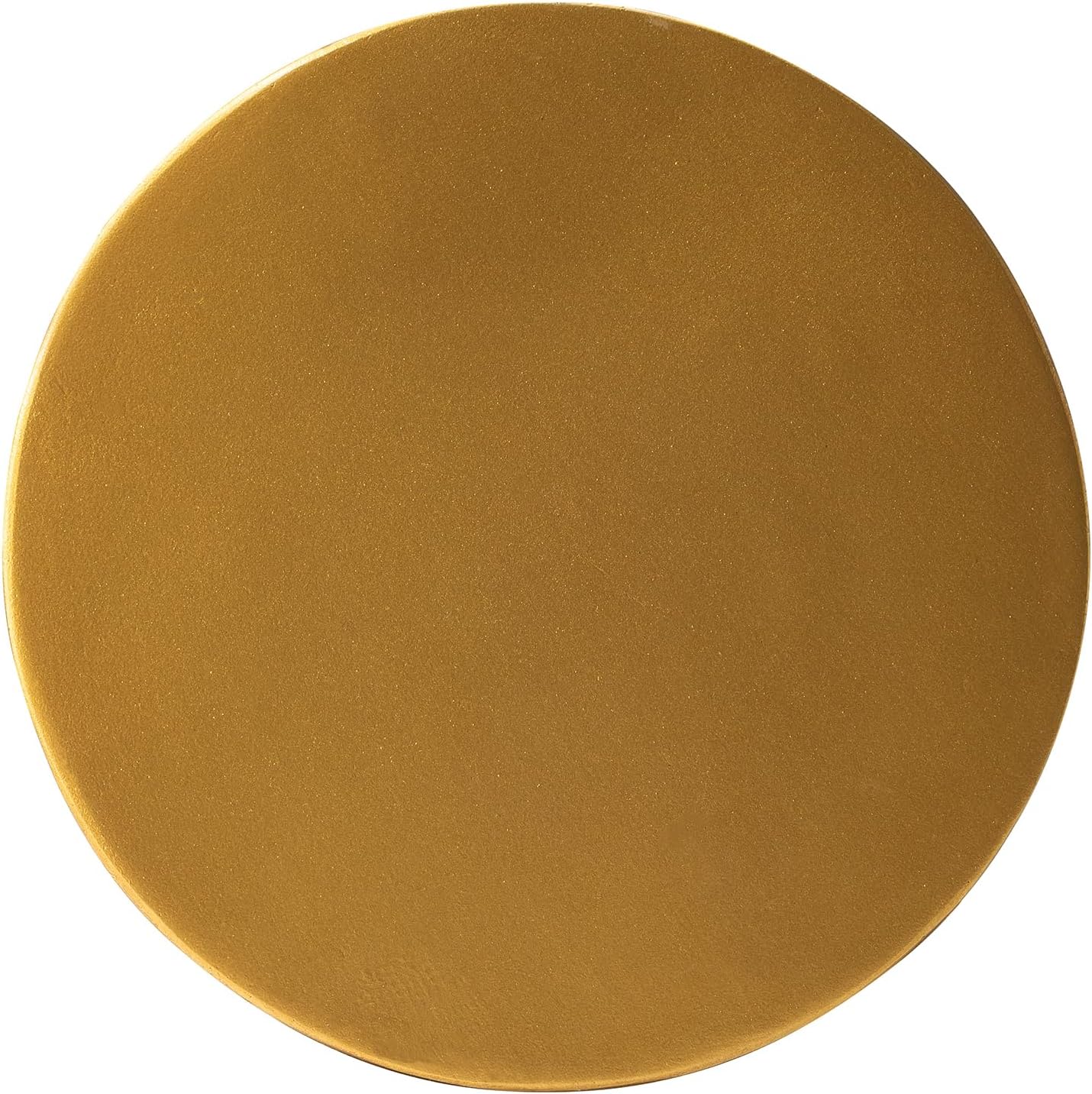 Glitzhome Gold Floating Disks Side Table & Accent Stool - 18" H Modern Antique End Table, Durable MGO Fiberglass Desk for Living Room, Holds 220 lbs, Multi-Functional & Easy to Clean