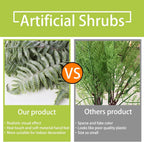 Fake Plants Stem Artificial Boston Fern 19" Green Fake Greenery Branches 2 Pcs UV Resistant Faux Plant Bushes for Home Indoor Outdoor Garden Wedding Bouquet Table Decor