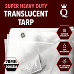 QUEEN OF TARPS | 8x10 Super Heavy Duty Tarp Waterproof, 200 GSM is 20 MIL, UV/Tear Resistant Tarp, Camping, Outdoor Furniture, Car, Tents, Painting, Firewood Protection | 8x10, Super Duty
