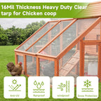 16Ftx20Ft Greenhouse Cover,Clear Plastic Tarps,16Mil Heavy Duty Waterproof tarp with UV Resistance and Grommets,Greenhouse Plastic for Gardening,Farming,Nursery,Garden