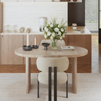 71" Accent White Extendable Dining Table, Mid-Century Modern Wood Oval Space Saving Extending Kitchen Tables for 2-6 People
