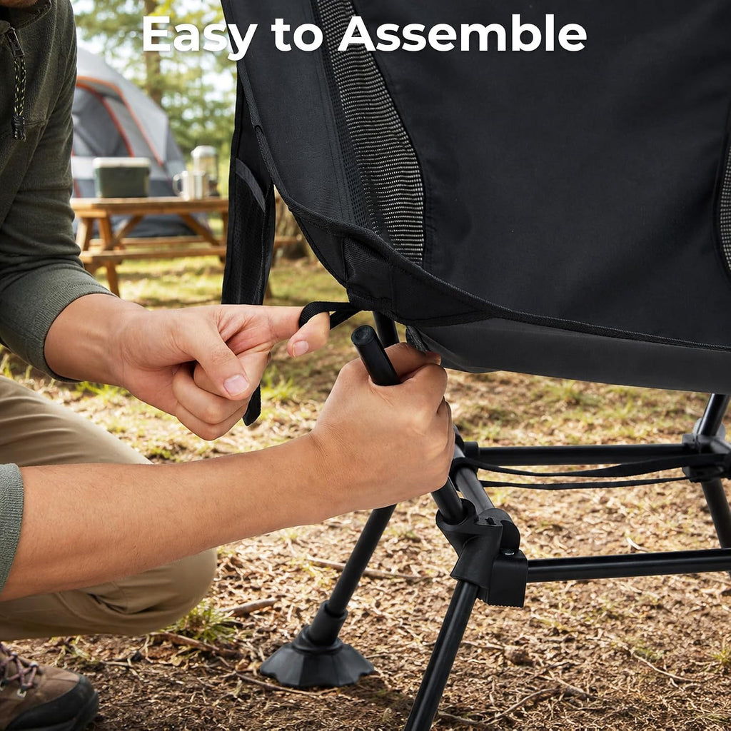 Camping Ultralight Chair,Folding Compact Chair with Anti-Sinking Large Feet and Storage Bag,Backpack Chair for Hiking,Travel,Beach
