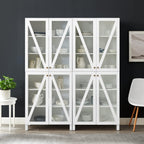 Crosley Furniture Cassai 2-Piece Pantry Storage Cabinet Set with Shelves, Kitchen, Dining, or Laundry Room, White