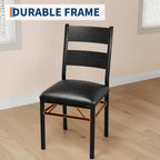 IDEALHOUSE Wood Dining Table Set for 4 with Corner Protector, Kitchen Table Chairs Set of 4 with Upholstered Chairs, Dining Room Table Set for 4, for Dining Room, Apartment,Retro Black