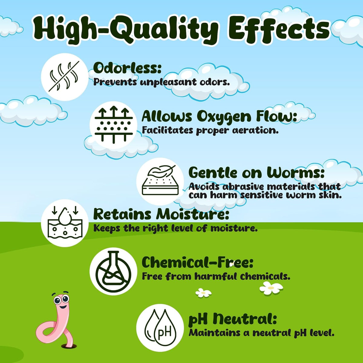 1lb Worm Bedding for Nightcrawlers and Red Wigglers (Worms Not Included) - Vermicompost Bin Worm Bedding - Earthworm Food for Organic Potting Soil Gardening Mix